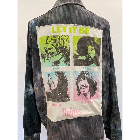 The Beatles "Let It Be" Trendy Tie Dye Shirt W Album Graphic on Back (Sz Large) - Picture 4 of 6